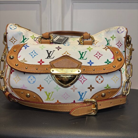 LOUIS VUITTON Takashi Murakami Monogram Multicolore Rita Bag White M40125 - Picture 1 of 16